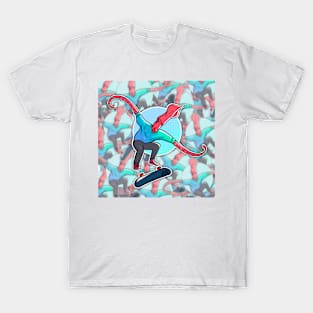 Skate Squid Pattern T-Shirt